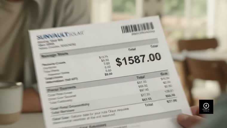 Frame from an OBEN Studio solar ad